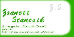 zsanett stancsik business card